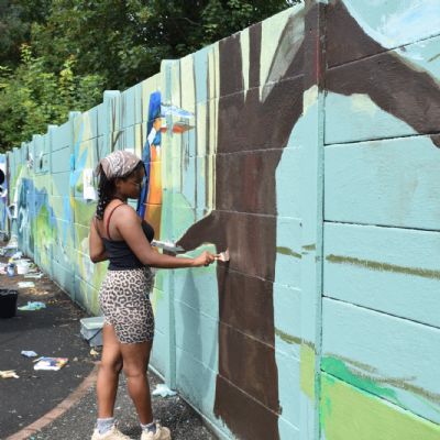 Wildlife Mural at Garfield Recreation Ground